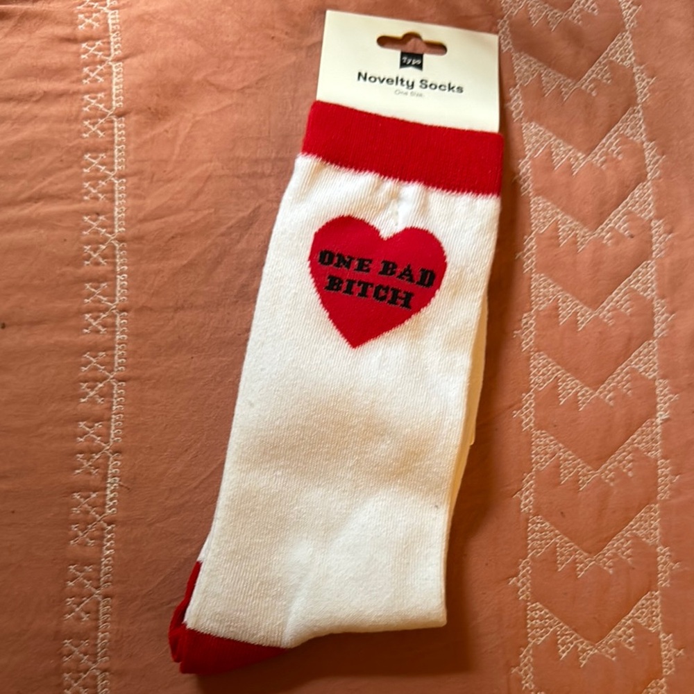 Red and White Novelty Socks